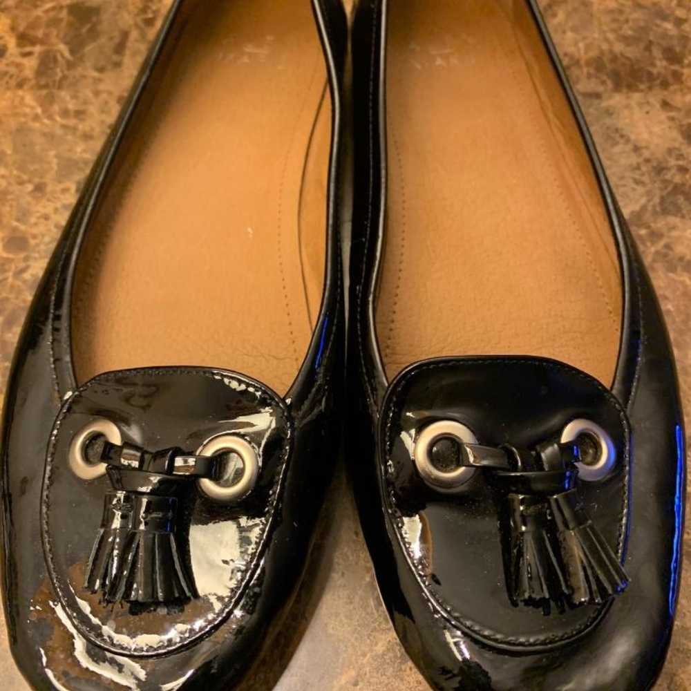 Alex Marie-Black Patent Leather Flats